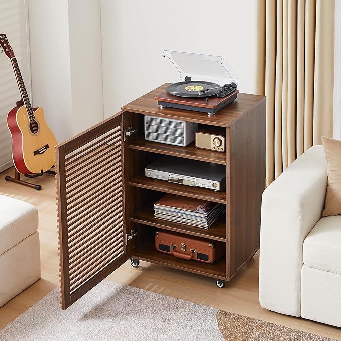LEVNARY 5-Tier AV Media Cabinet
