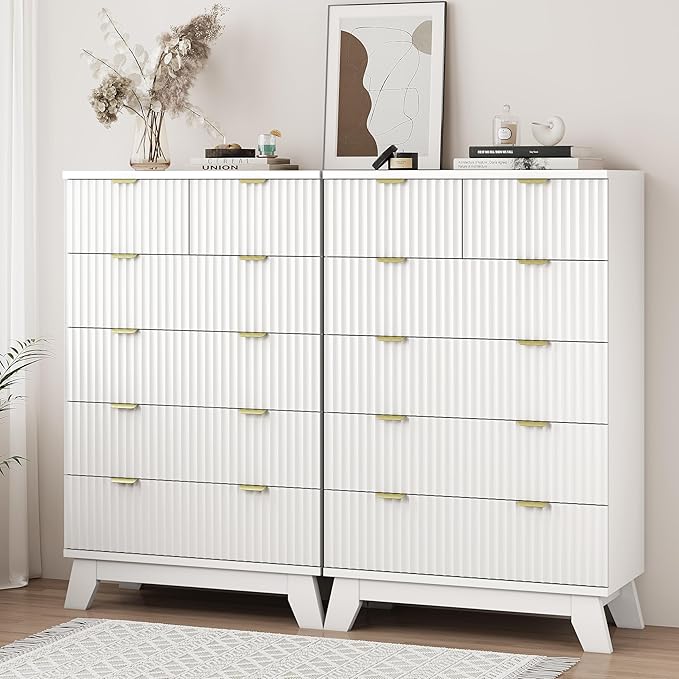 Xixini Fluted Dresser for Bedroom