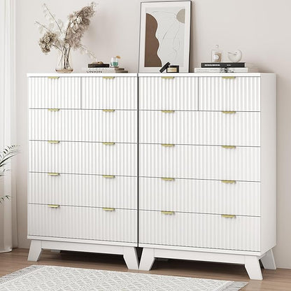 Xixini Fluted Dresser for Bedroom