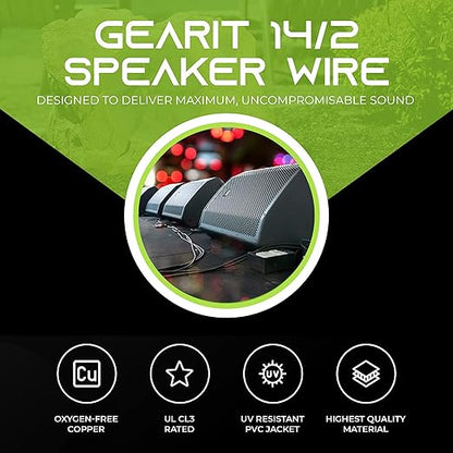 GearIT 14/2 Speaker Wire 14AWG Gauge