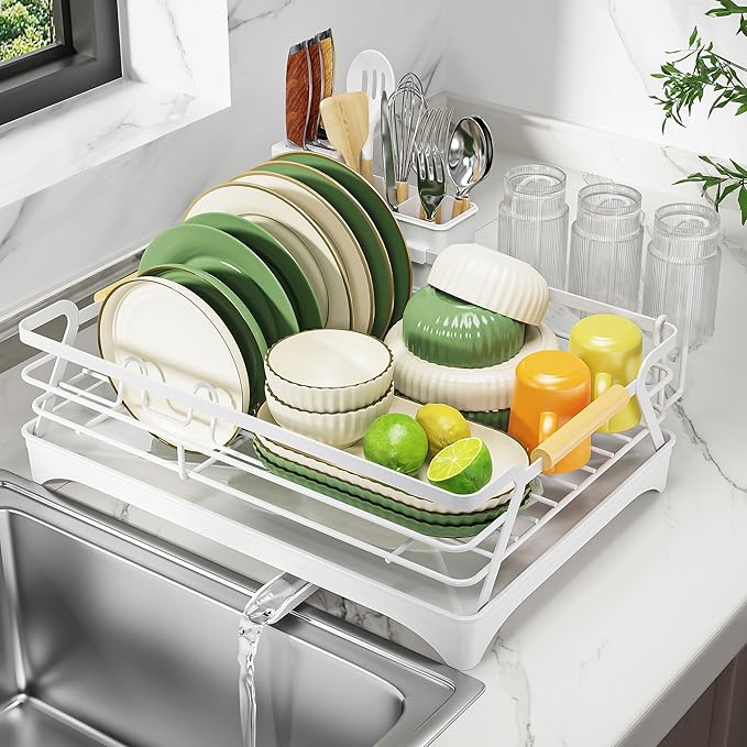 Epicano Dish Drying Rack for Kitchen Counter, Space-Saving Dish Rack, Rustproof
