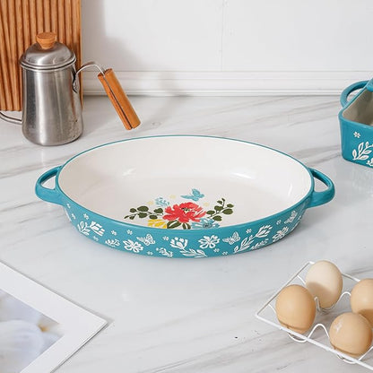Baking Dish Casserole Dish Ceramic Au Gratin Baking Dish Lasagna Pan Oval