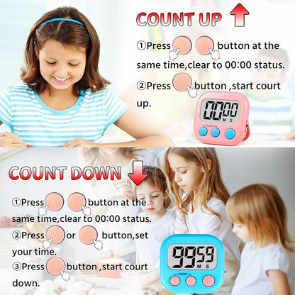 Timer for Kids Teachers Supplies Digital Kitchen Timers for Cooking Large
