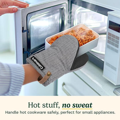 Cuisinart Heritage Mini Oven Mitts – 5.5” x 7” Heat-Resistant Kitchen Mitts