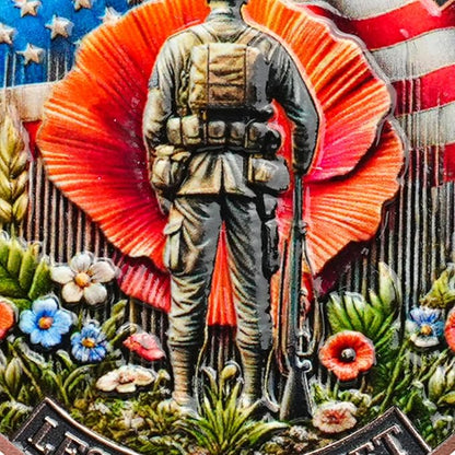 AtSKnSK Memorial Tribute Challenge Coin Some Gave All Lest We Forget Thank You for Your Service Military Coin (Poppy Military Boots, 24)
