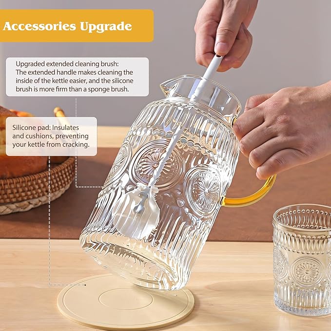2 Pack Vintage Glass Pitchers