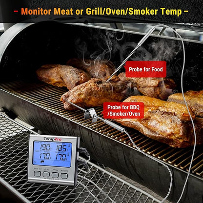 TempPro TP17 Dual Probe Digital Cooking Meat Thermometer Large LCD Backlight