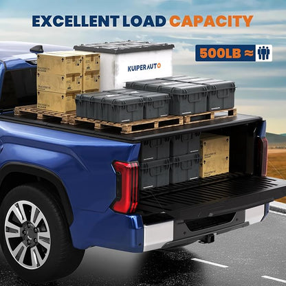 6.5FT Tri-Fold Hard Truck Bed Tonneau Cover Compatible with 2014-25 Tundra | Toyota Tundra Fleetside Fiberglass Truck Bed Tonneau Cover Combination of Fiberglass and PP Honeycomb Design (78in)