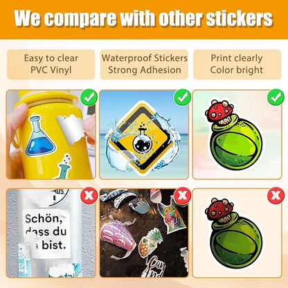 100pcs Science Stickers Pack, Biology Classroom Decor for School Teacher Student Laboratory Sticker Decals for Laptop Water Bottle Notebook Science Party Favors and Decor