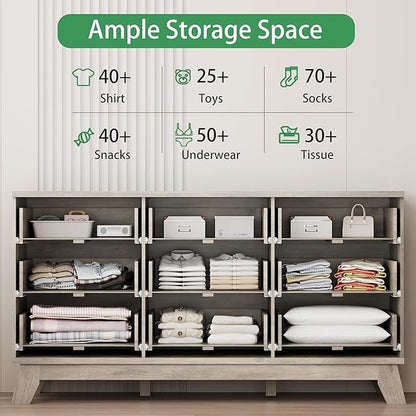 Xixini Fluted Dresser for Bedroom