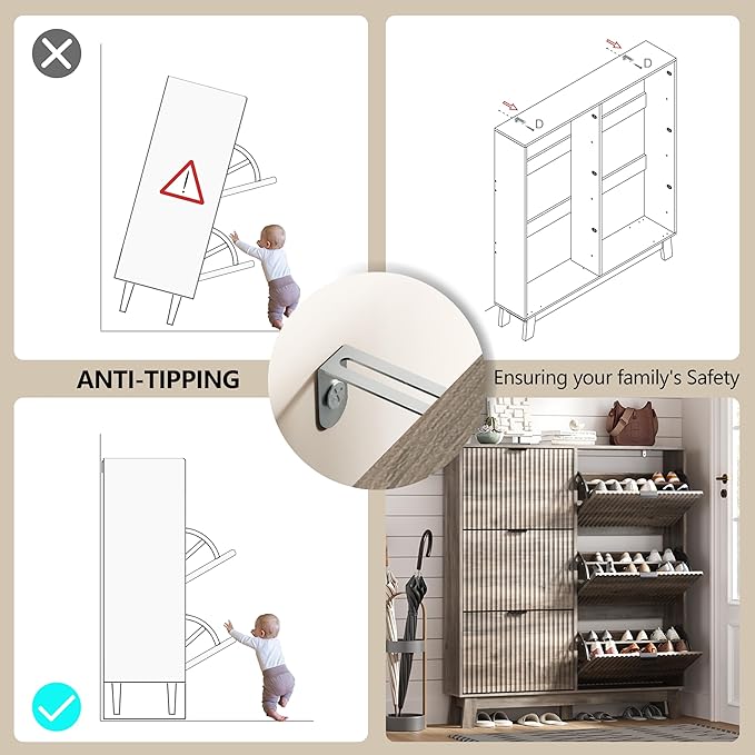 Shoe Cabinet Storage for Entryway