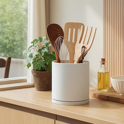 D'vine Dev 360° Rotating Utensil Holder Set – 7.2"+5" Kitchen Utensil Crocks