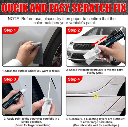 Car Touch Up Paint(Asher Gray(M7)) for LINCOLN, Car Paint Scratch Repair Kit, Quick & Easy Solution to Repair, 2 in 1 Scratch Remover Pen with 2PCS Disposable Micro Applicators