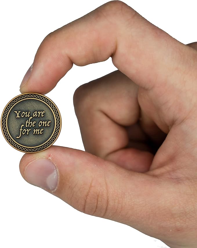 Bulk Set of 10 Romantic Love Expression Coins, You are The One for Me, I Need You by My Side, Anniversary Pocket Tokens for Date Night, Love Gift for Men & Women, from Him or Her