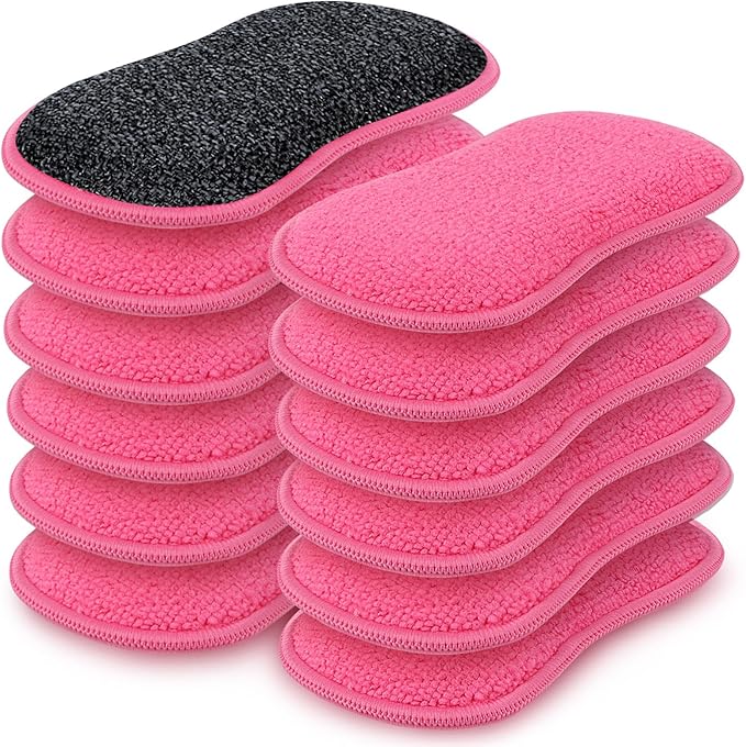 HOMEXCEL 12 Pack Multi-Purpose Scrub Sponges Kitchen Dish Sponge Non-Scratch