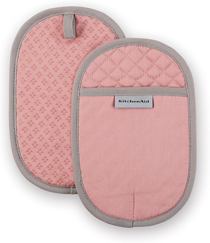KitchenAid Asteroid Pot Holder 2-Pack Set, Dried Rose