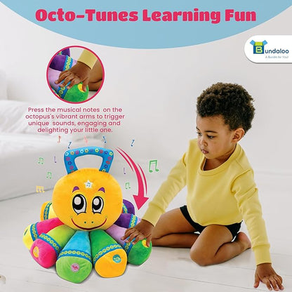 Bundaloo Musical Octopus Plush Toy - Plays Fun Songs and 8 Musical Key Notes | for Children & Toddlers (Octopus)