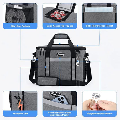 Maelstrom Collapsible Soft Cooler Bag, 24/30/60/75 Cans Beach Cooler, Ice Chest, Leakproof & Portable for Beach, Camping, Road Trips & Grocery Shopping