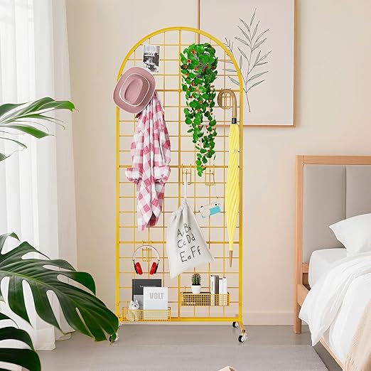 VGMiu Grid Wall Panel 1PCS Display Stand 2' x 5.2' FT Gold Grid Wall Panels