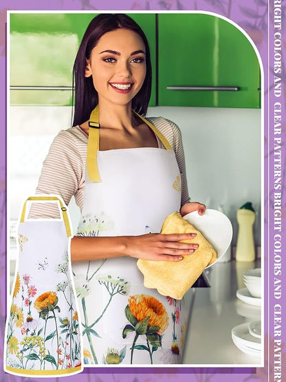 Bencailor 6 Pcs Spring Kitchen Aprons