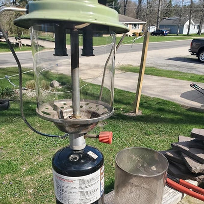 SUNJIKA Lantern Glass Globe for Coleman Fueled Lantern Replacement Globe Clear Straight for Lantern Model 290 - Propane Lantern Parts,Gas Lanterns, Camping Accessories