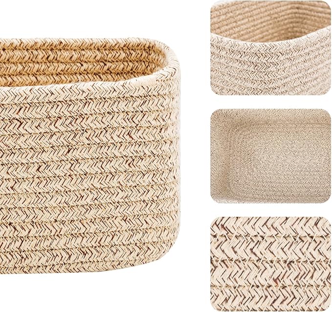MiniArk Small Storage Baskets for Organizing | Closet Organizer Bins | Shelf