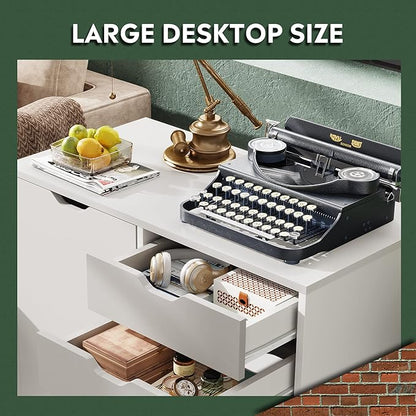 DEVAISE 5-Drawer Wood Drawer Cabinet, Office Storage Cabinet