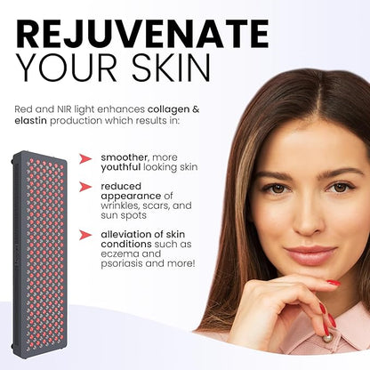 Hooga Red Light Therapy Panel for Face and Body, 60 High-Efficiency Low-Level