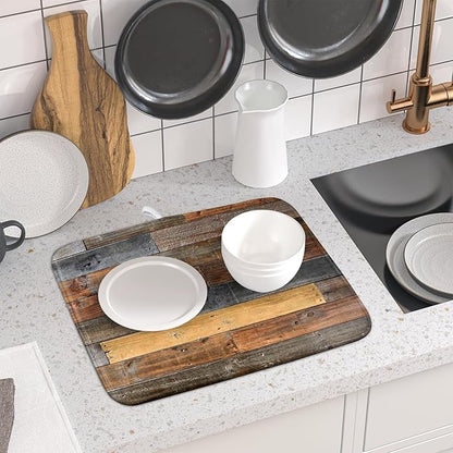 Giwawa Wood Grain Dish Drying Mat