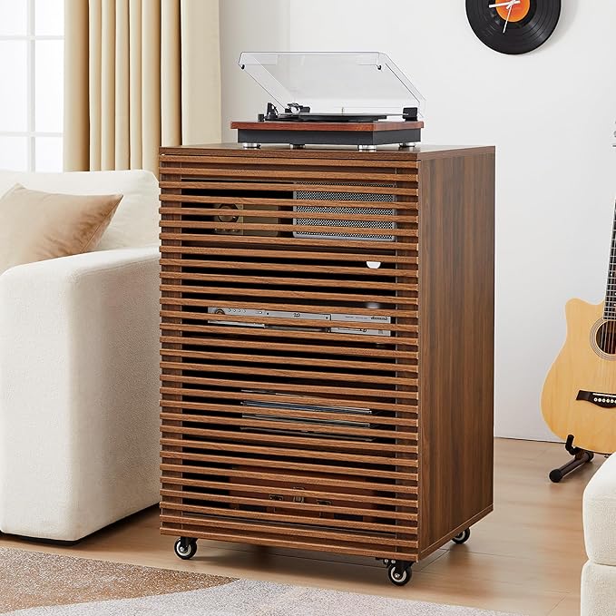 LEVNARY 5-Tier AV Media Cabinet