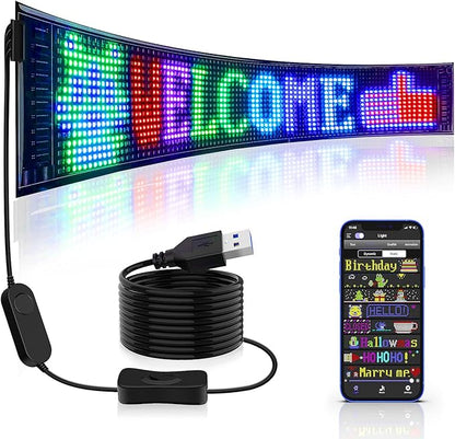RAYHOME Scrolling Huge Bright Advertising LED Signs, Flexible USB 5V LED Store