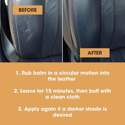 Furniture Clinic The Original Leather Recoloring Balm | Tan Leather Dye | Repair Scratched, Faded, & Worn Leather | Restore Your Leather Couches, Sofas, Car Seats, and Furniture | 250 ml / 8.5 fl oz