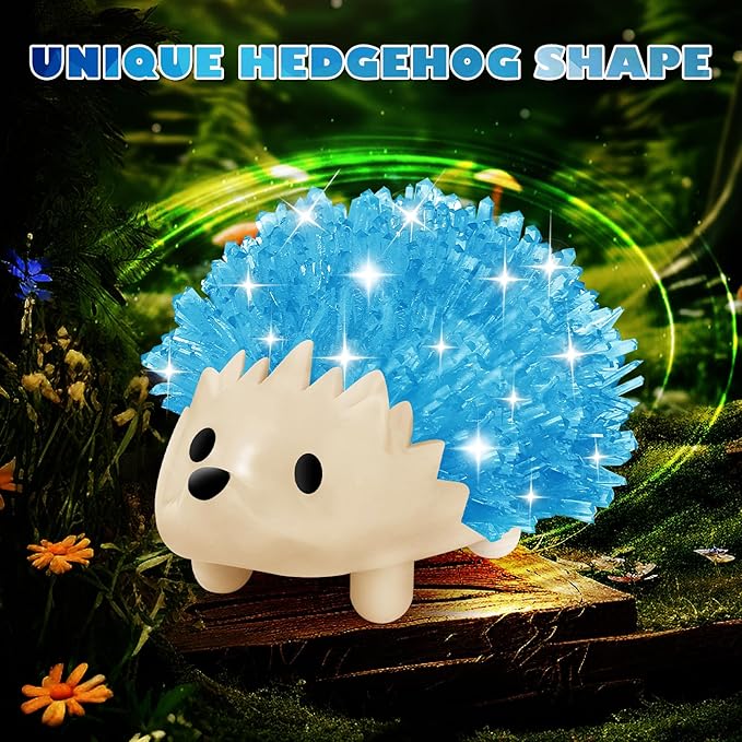 sdaymol Crystal Growing Kit for Kids - 2 Colors Hedgehog to Grow Fast in (24H),Science Experiments Learning & Educational Toys,Science Kits for Kids Age 8-12 STEM Project Gifts for Boys & Girls 6+