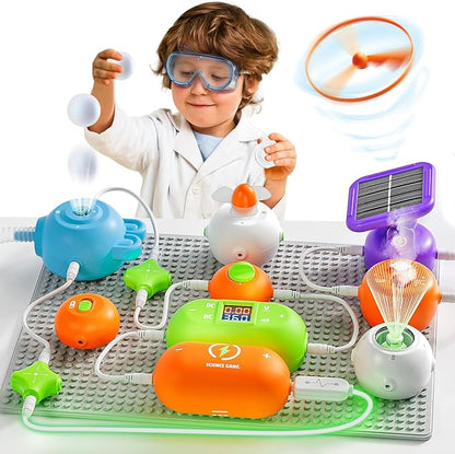 Educational STEM Toys Science Kits for Kids Ages 5-7 8-12 Electronics Exploration Kit with 180 Circuit Projects, Science Experiments for Kids 4-6 6-8 Birthday Gifts for 5 6 7 8 9+ Year Old Boys Girls