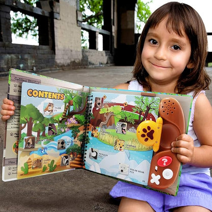BEST LEARNING Book Reader Animal Kingdom - Educational Talking Sound Toy to Learn Animals with Quiz Games for Kids Ages 3 to 8 Years Old | Ideal 3-5 Boy or Girl Birthday Gift