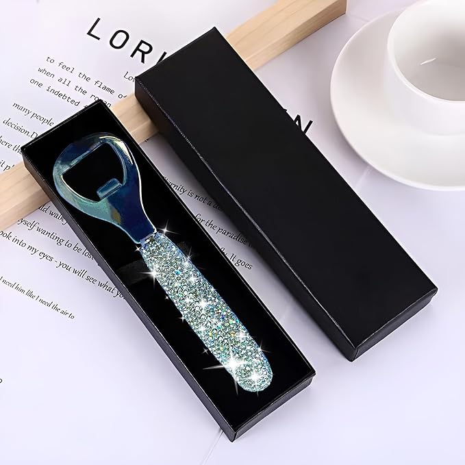 Handcrafted Silver Crystal Bling Beer Opener – Sparkle Diamond Bottle Openers