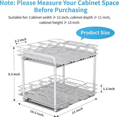 BOIVSHI Spice Rack Organizer, Heavy Duty Vertical Spice Rack Pull Out