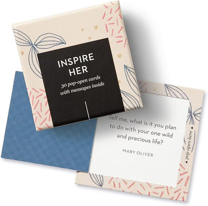 Compendium ThoughtFulls Pop-Open Cards — Inspire Her — 30 Pop-Open Cards, Each with a Different Inspiring Message Inside