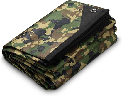 Arcturus XL Survival Tarp - Insulated Reflective Thermal Camping Tarp - 8.5' x 12' (Woodland Camo)