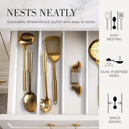 White and Gold Measuring Spoons