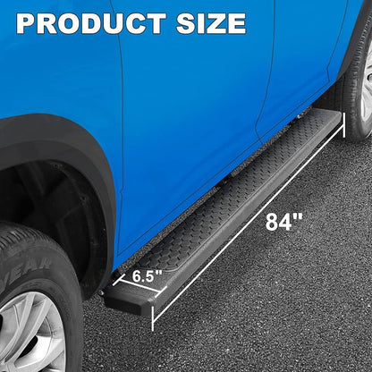 COMNOVA 6.5" Running Boards Compatible with 2009-2018 Dodge Ram 1500, 2010-2026 Ram 2500/3500 Crew Cab with 4 Full Size Doors(incl. 2019-2024 Classic), Nerf Bars Side Steps with Textured Black Coated.