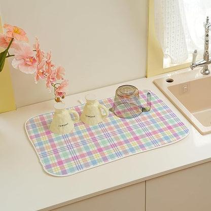 Spring Dish Drying Mat 18x24 Inches