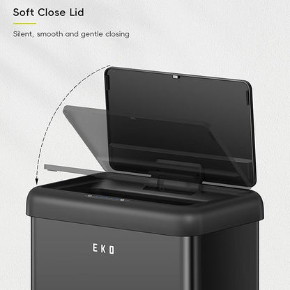 EKO Vintage 50L / 13.2 Gallon Motion Sensor Trash Can, Dual Compartment 32L +