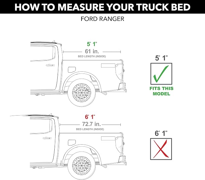RealTruck BAK Revolver X4s Hard Rolling Truck Bed Tonneau Cover | 80332 | Fits 2019-2023 Ford Ranger 5' 1" Bed (61")