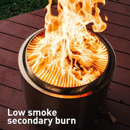 Solo Stove Yukon Big Yard Bundle 2.0 | Incl. Yukon Smokeless Fire Pit with Stand, Shelter, Shield, Portable for Wood Burning, Removable Ash Pan, Stainless Steel, H: 19.8in x Dia: 27in, 50.85lbs