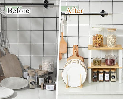 Marsui 4 Pcs Kitchen Organizer Accessories Set Cabinet Organizer Shelf and