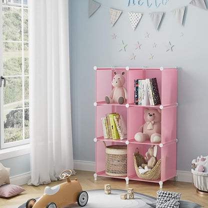 HOMIDEC 6-Cube Storage Shelf, Storage Bookcase Bookshelf