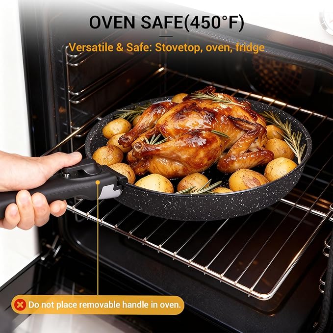 Ammeloo 21 Pcs Pots and Pans Set Non Stick, Ceramic Kitchen Cookware Set
