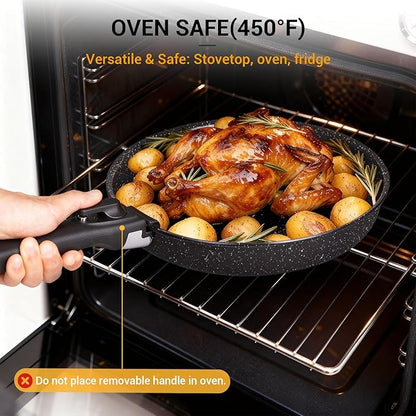 Ammeloo 21 Pcs Pots and Pans Set Non Stick, Ceramic Kitchen Cookware Set