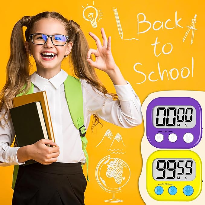 ZILLEEN Classroom Timer for Kids Teachers 2 Pack Digital Timers